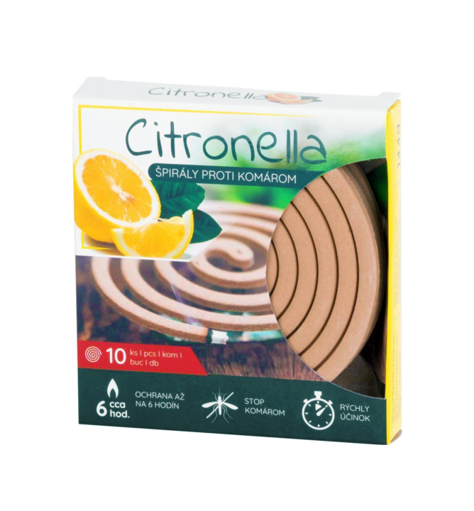 CITRONELLA Spirála proti hmyzu a komárům, 10 ks | Lumigreen.cz