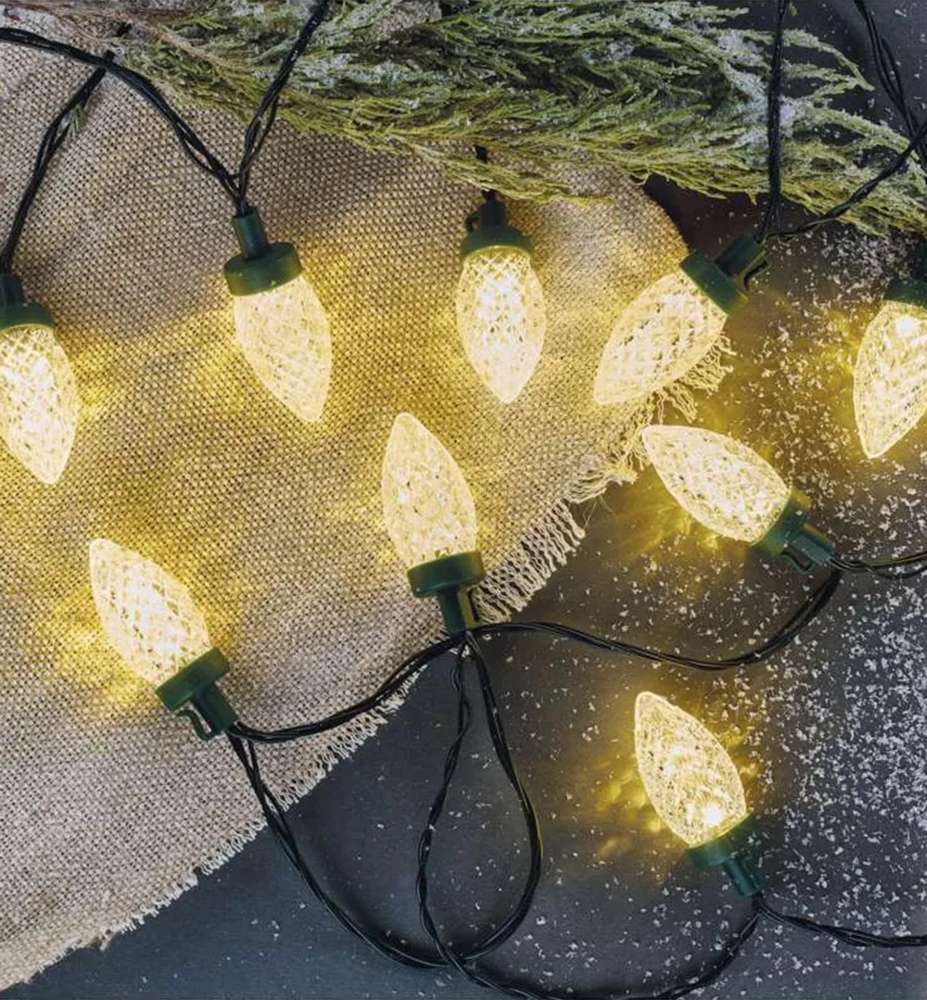 LED vánoční řetěz - šišky, 50 LED, 9,8 m, vnější i vnitřní, teplá bílá, programy LED vánoční řetěz - šišky, 50 LED, 9,8 m, vnější i vnitřní, teplá bílá, programy