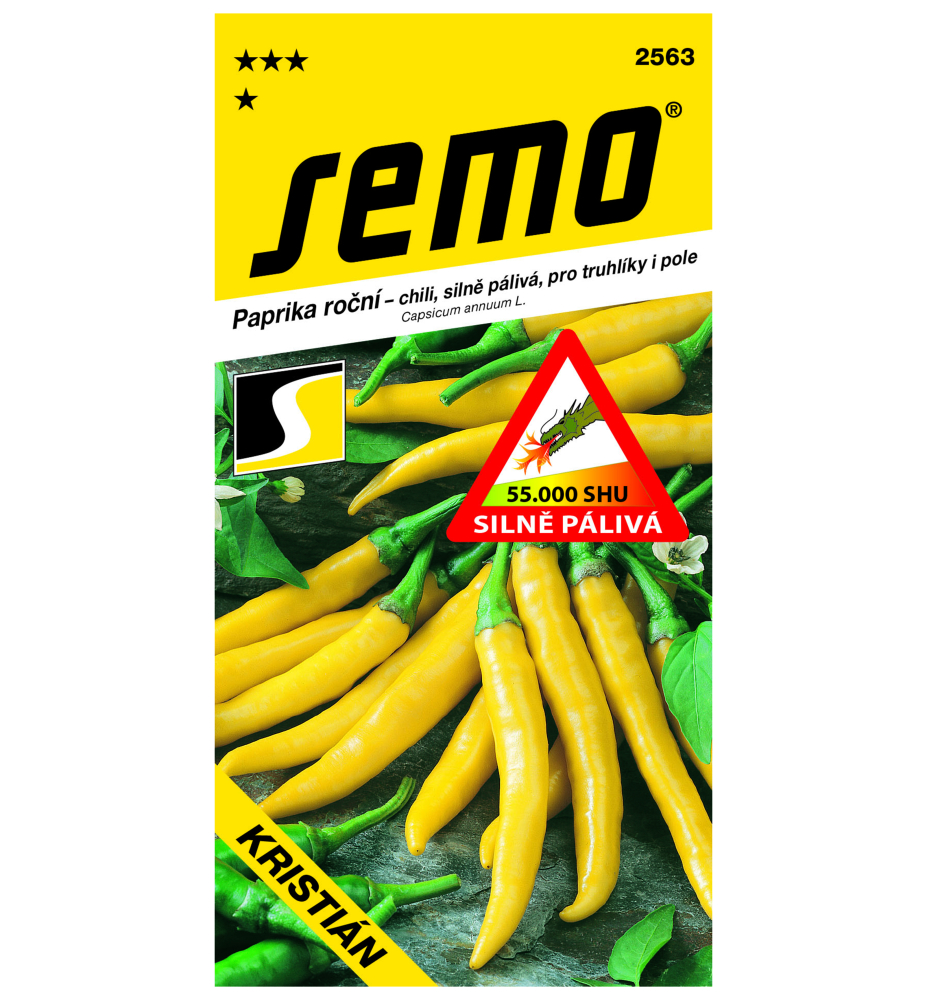 Semena PAPRIKA CHILLI ´KRISTIÁN´ silně pálivá, žlutá Lumigreen.cz