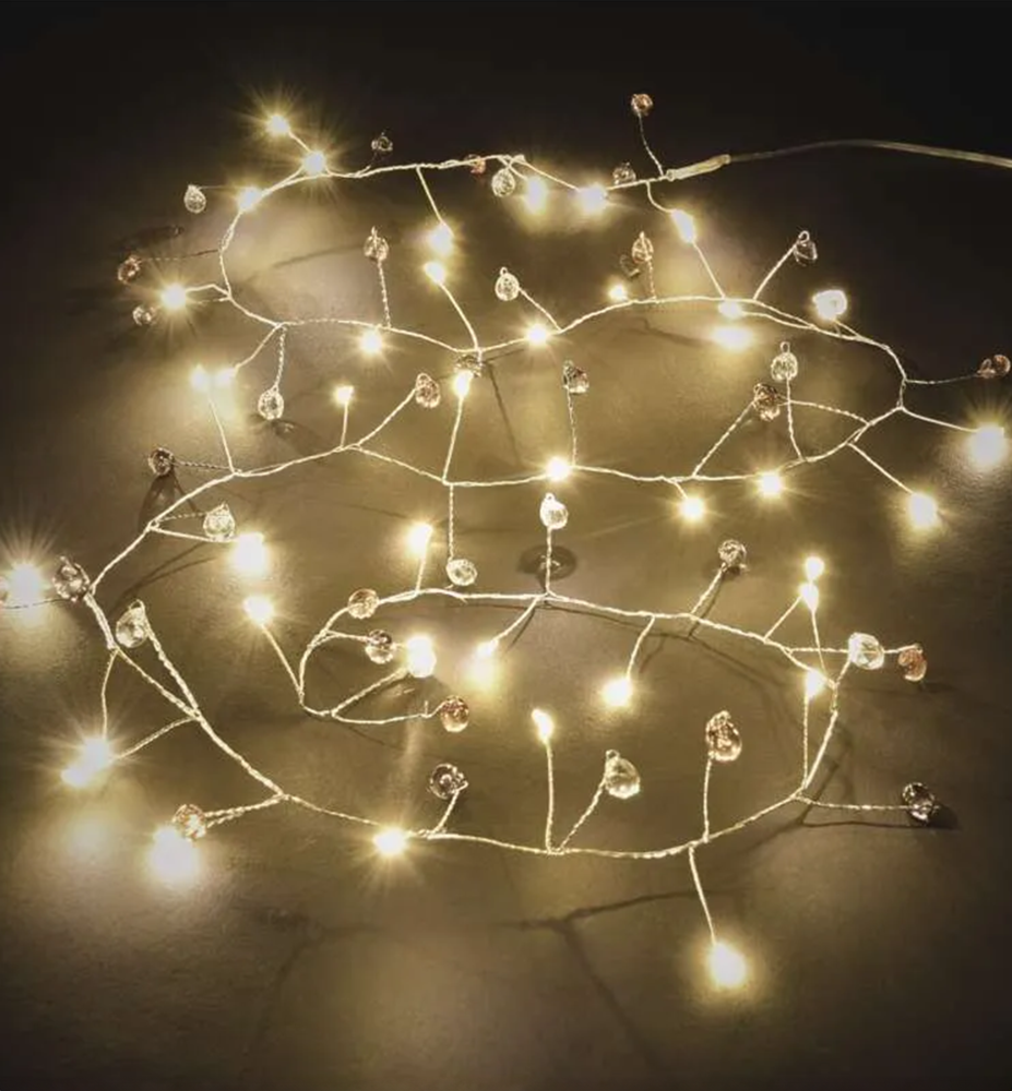 LED vánoční girlanda – kamínky, 1,2 m, 3x AA, vnitřní, teplá bílá, časovač LED vánoční girlanda – kamínky, 1,2 m, 3x AA, vnitřní, teplá bílá, časovač