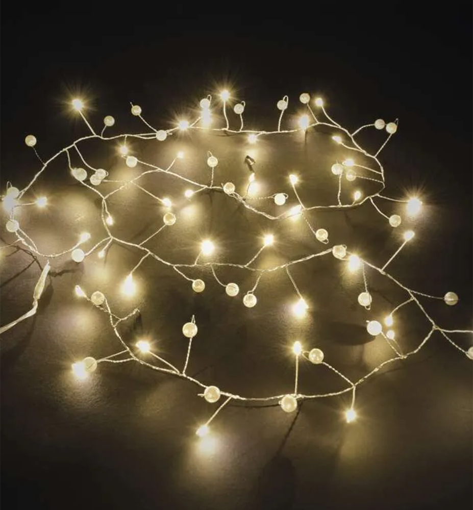 LED vánoční girlanda – perly, 1,2 m, 3x AA, vnitřní, teplá bílá, časovač LED vánoční girlanda – perly, 1,2 m, 3x AA, vnitřní, teplá bílá, časovač