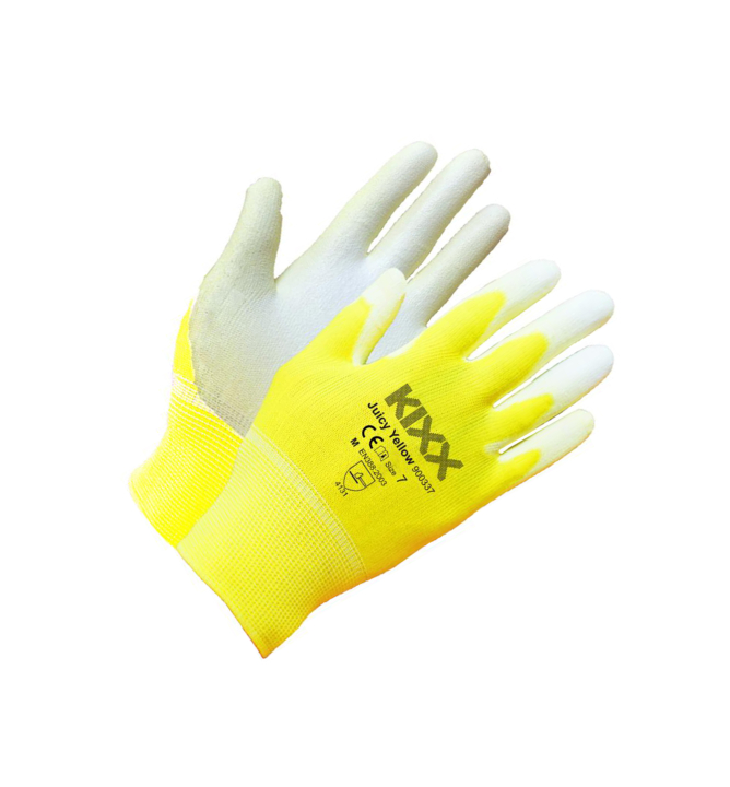 Zahradnické rukavice 'KIXX JUICY YELLOW' vel. 7, žluté
