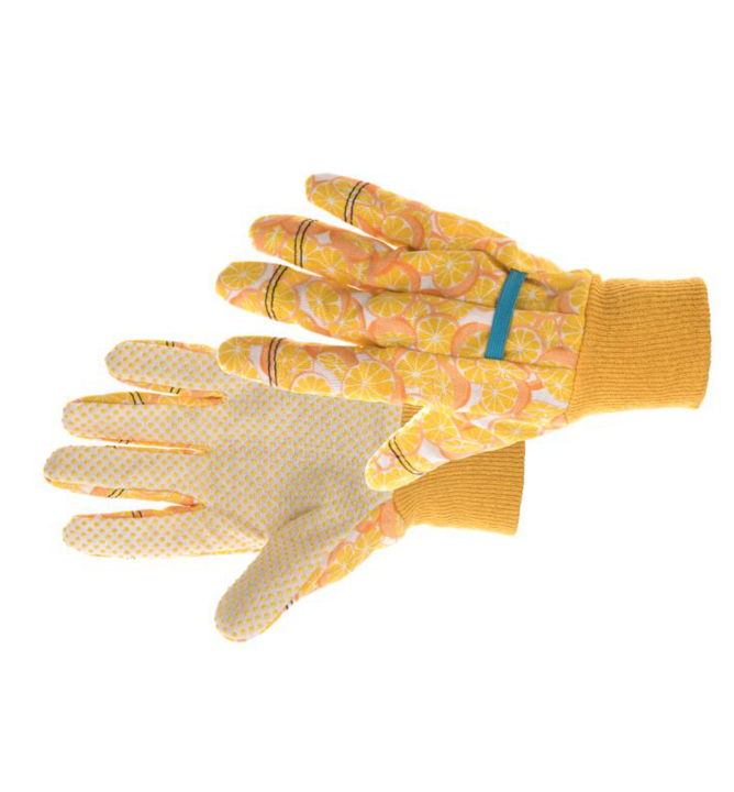 Zahradnické rukavice ´KIXX FUNKY FRUIT´, vel. 8, žluté