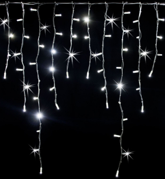 Vánoční osvětlení LED závěs, 3x0,7 m, 100 ks, bílý