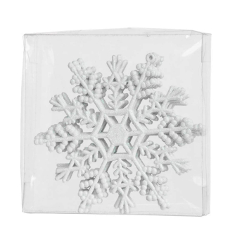Ozdoba MAGICHOME VNOCE VLOKA, 6 ks, bl, 12 cm