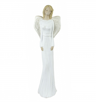 Anděl PAULA - krém, 38 cm