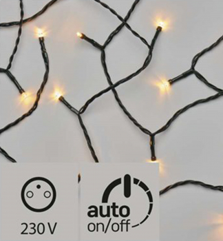 LED vánoční řetěz, 8 m, 80 LED, jantarová, časovač