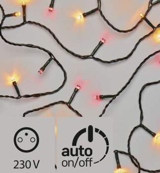 LED VNON etz pulzujc, 12 m, 120 LED, jantarov / erven, vnj, asova