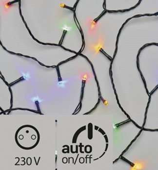 LED vánoční řetěz, 24 m, 240 LED, multicolor, časovač