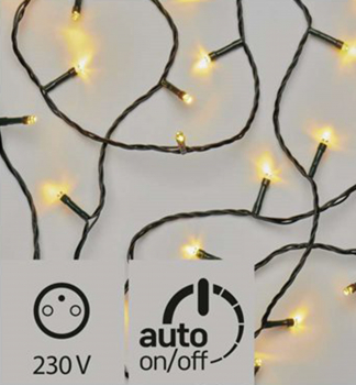 LED vánoční řetěz, 18 m, 180 LED, teplá bílá, časovač