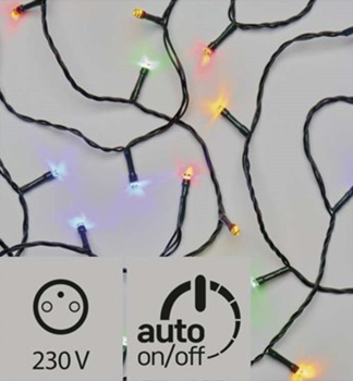 LED vánoèní øetìz, 8 m, 80 LED, multicolor, vnìjší, èasovaè