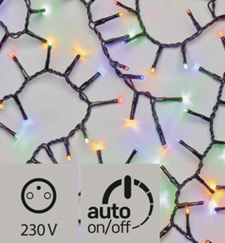 LED vánoční řetěz HROZEN, venkovní, 4 m, 200 LED, multicolor, časovač