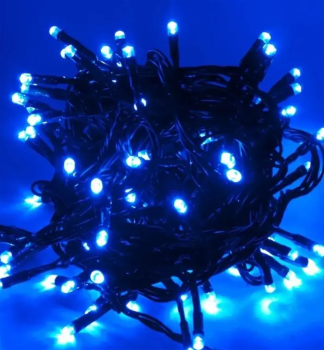 LED vánoční řetěz, 4 m, 100 ks LED, modrá