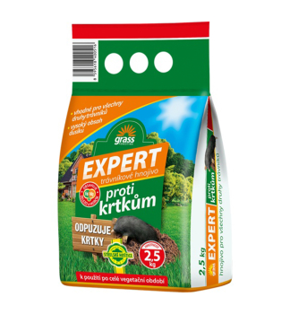 Tr�vn�kov� hnojivo EXPERT s odpuzuj�c�m ��inkem proti krtkum 2,5 kg