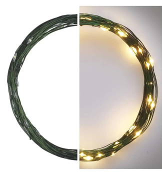 LED vnon nano etz, zelen, 7,5 m, vnj i vnitn, tepl bl, asova