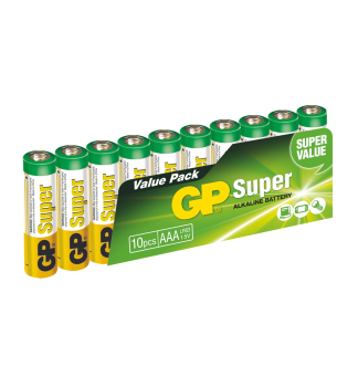 Alkalick baterie GP Supe,r LR03 (AAA) 10 ks v balen