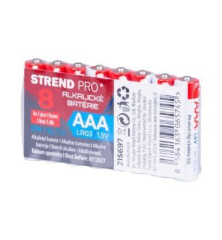Alkalick baterie Strend Pro, LR03 (AAA) 8 ks v balen