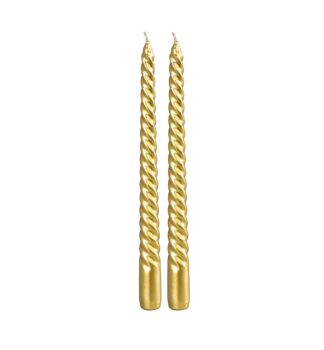 Svka MAGICHOME VNOCE, 25 cm, bal. 2 ks, zlat, spirlov, toen
