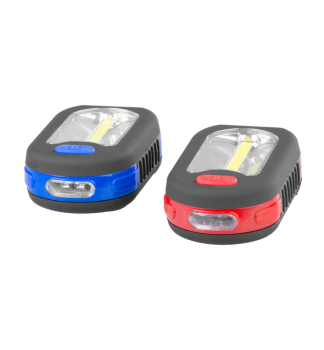 Svtilna Strend Pro Worklight, pvsek, LED 200 lm, magnet, s klipsou, erven/modr