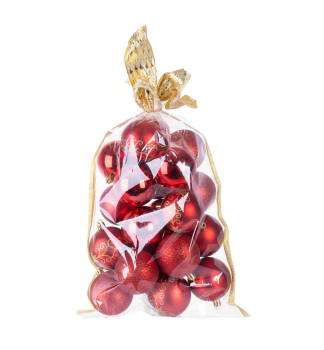 KOULE MAGICHOME VNOCE, 20 ks, erven, 6 cm