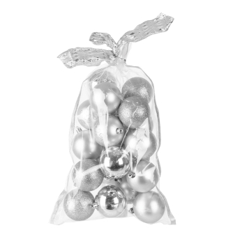 KOULE MAGICHOME VNOCE, 20 ks, stbrn, 6 cm