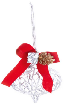 Ozdoba MAGICHOME VNOCE, stbrn, 10x15 cm