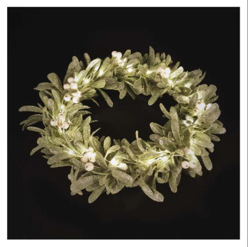 LED Dekorace vnec z jmel, 3x AA, tepl bl, asova