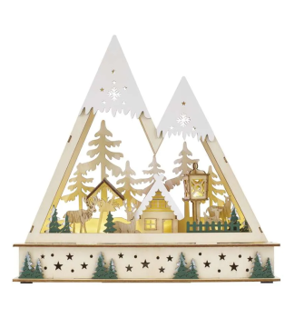 LED VNON KRAJINKA  23,5 cm, 2x AA, vnitn, tepl bl, asova