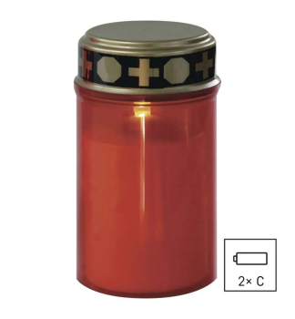LED SVKA, 12,5 cm, 2x C, vnj i vnitn, tepl bl, asova, senzor