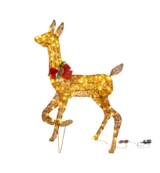 LED dekorace LA VNOCE, kov/motouz, 200 LED, tepl bl, 0.9 m