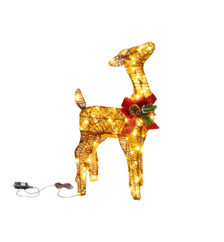 LED dekorace KOLOUEK VNOCE, kov/motouz, 80 LED, tepl bl, 0.6 m