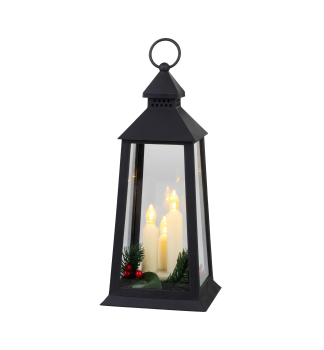 LED dekorace LUCERNA MAGICHOME, ern, 3 LED, 14x14x35 cm