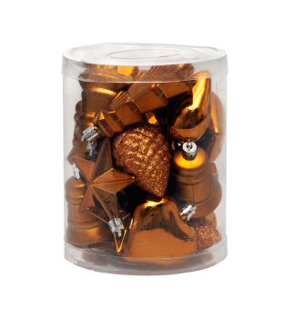 DEKORACE MAGICHOME VNOCE, 20 ks, mdno zlat, mix