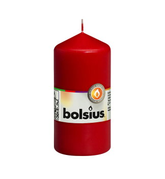 Svka Bolsius Pillar 120/60 mm, vlcov, erven