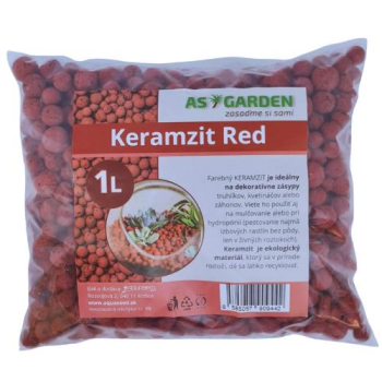 Keramzit - dekorativn� dopln�k, �erven�, 1 l