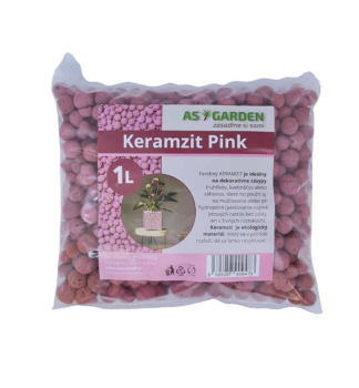 Keramzit - dekorativn� dopln�k, r��ov�, 1 l