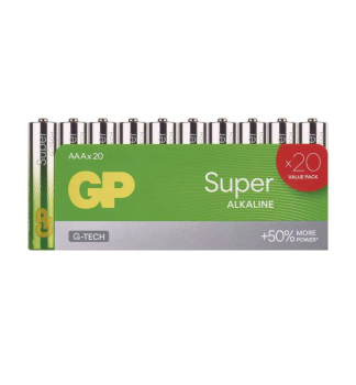 Alkalick� baterie GP Super Alkaline LR03 (AAA), 20 ks