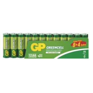 Zinko-chloridov� baterie GP Greencell R6 (AA),12 ks