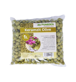 Keramzit - dekorativn� dopln�k, tmav� zelen�, 1 l