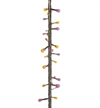 LED vánoční řetěz CHERRY, 4 m, 40 LED, žlutá-růžová, časovač