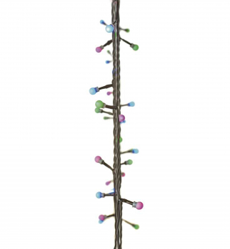 LED vánoční řetěz CHERRY, 4 m, 40 LED, zelená-modrá-růžová, časovač