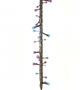 LED vánoční řetěz CHERRY, 4 m, 40 LED, modrě růžová, časovač